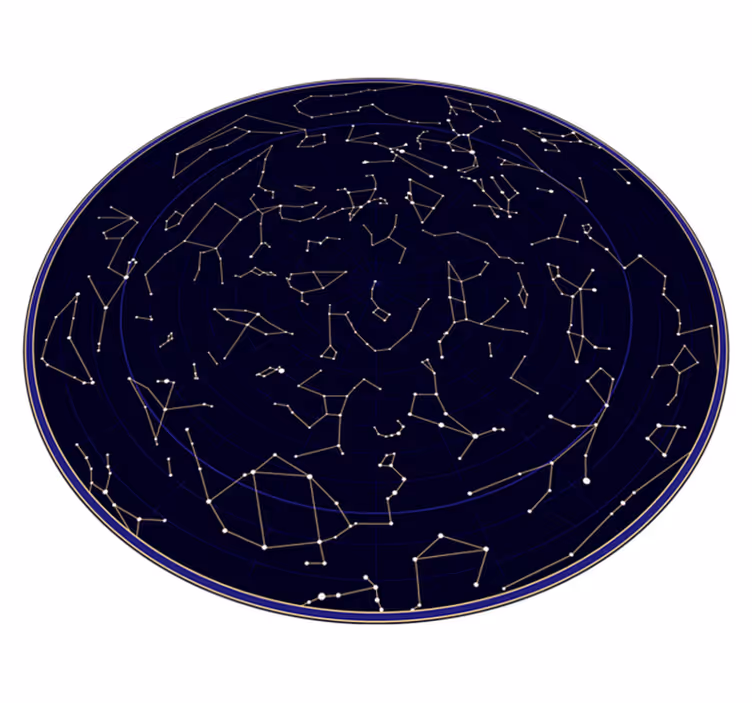 Tæppe til børneværelse stjernekort - TenStickers