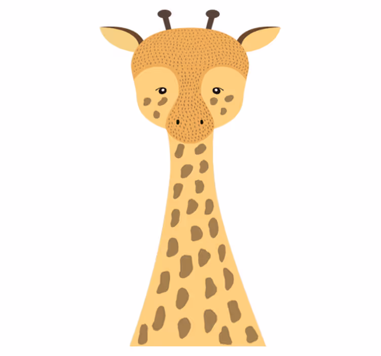 Tæppe til børneværelse med girafmotiv - TenStickers