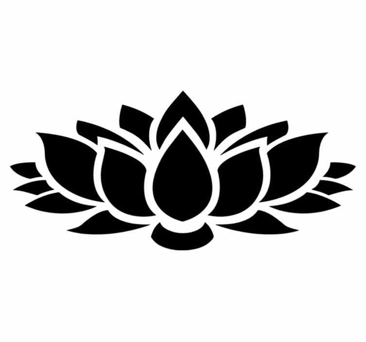 Vinyltæppe til soveværelse lotus enkel - TenStickers