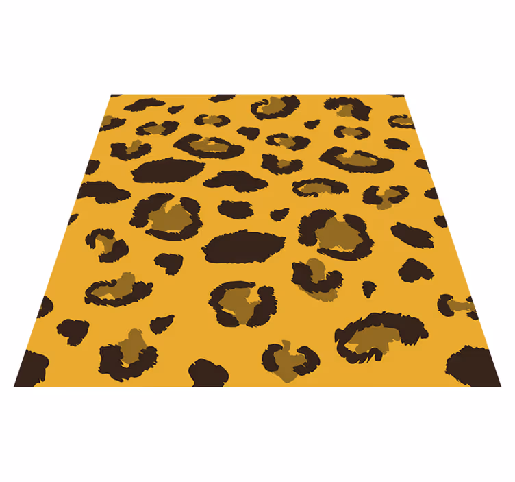 Vinyltæppe til soveværelse med leopardmønster - TenStickers