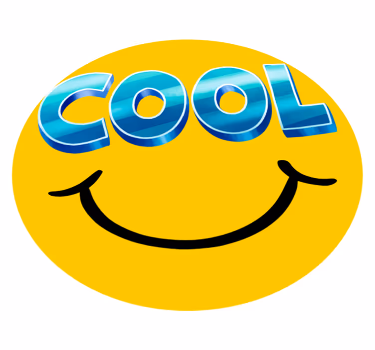 Tæppe til børneværelse med cool smiley skateboard - TenStickers