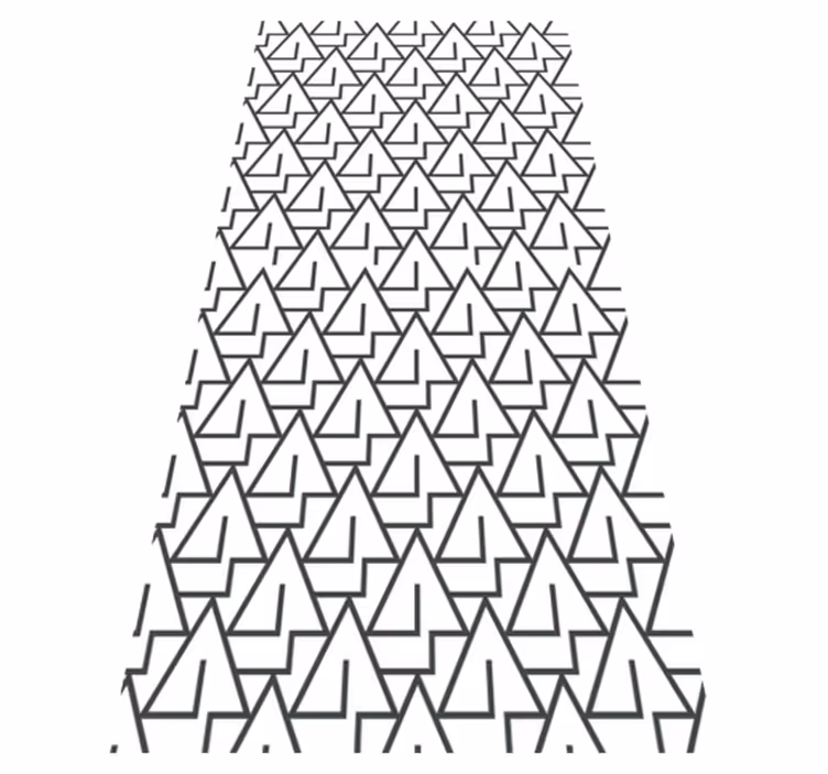 Triangles vinyl tæppe til badeværelset - TenStickers