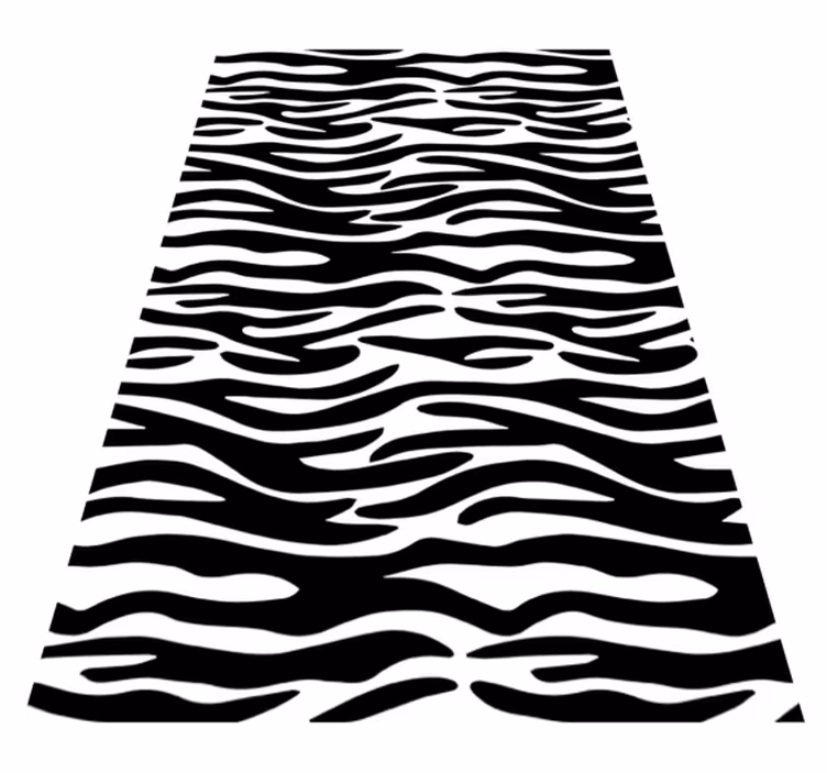 Vinyl tæppe til badeværelset zebra dyreprint - TenStickers