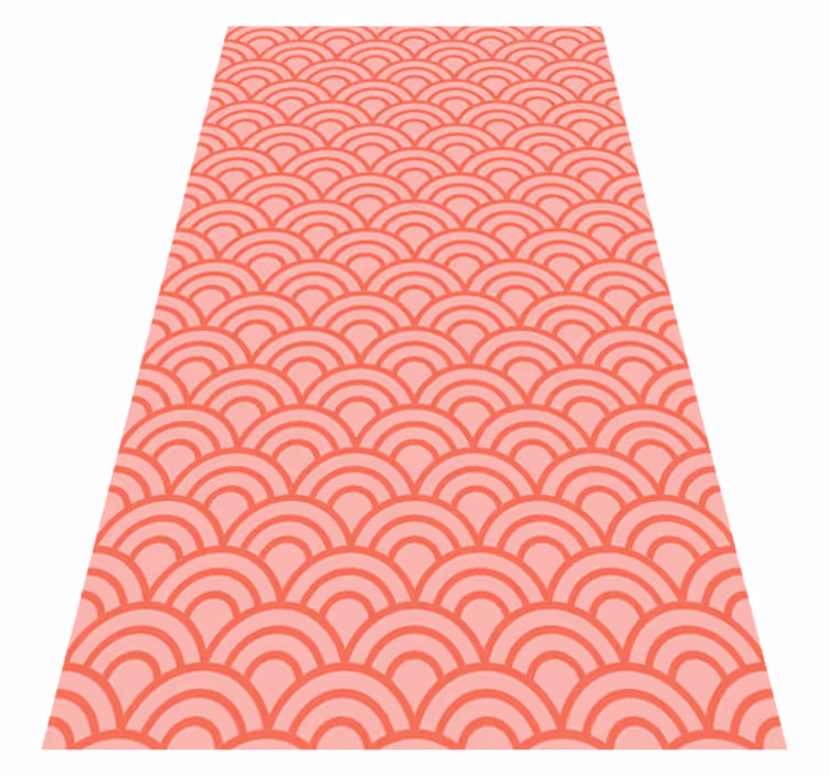 Vinyl tæppe til badeværelset living coral pantone - TenStickers
