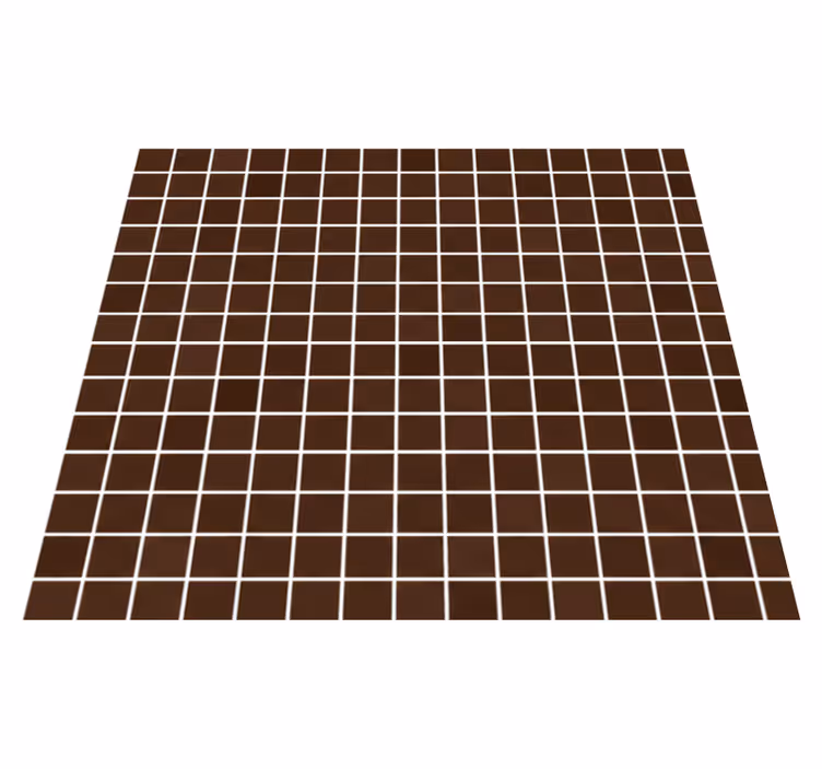 Vinyl tæppe til badeværelset mini chokoladebrune mosaikker - TenStickers