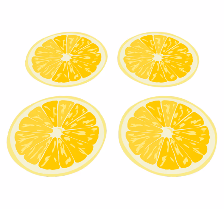 Køkken tæpper med skiver af citroner klistermærker - TenStickers