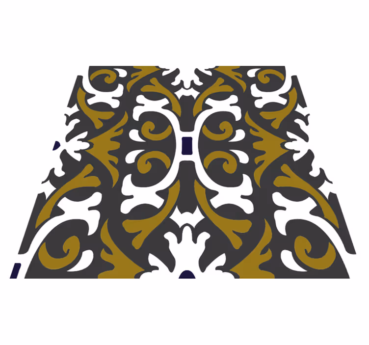 Køkken tæpper vintage beige blomstrede fliser - TenStickers