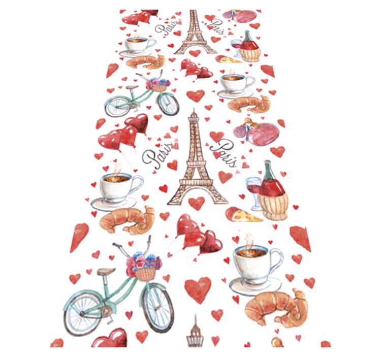 Køkken tæpper elsker paris - TenStickers