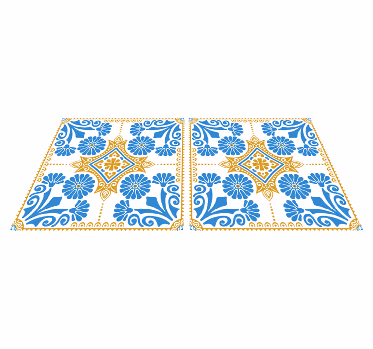 Køkken tæpper med marokkansk cementflise design - TenStickers