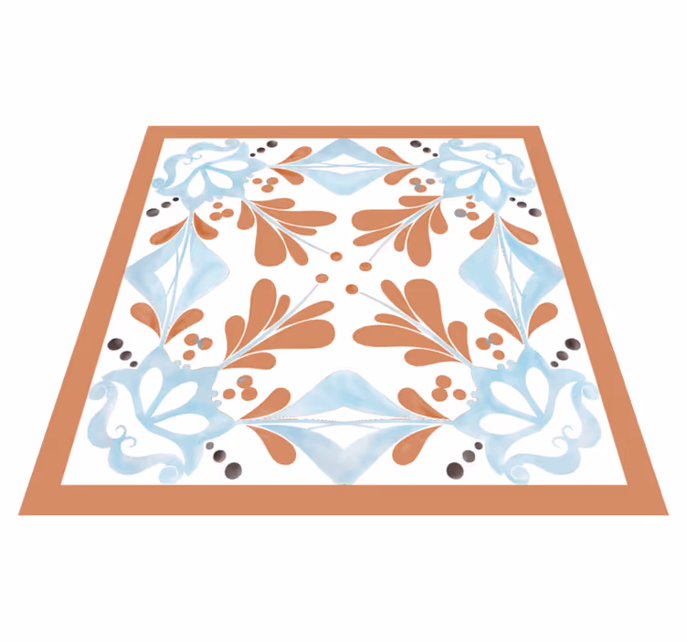 Køkken tæpper med blomster motiver fra middelhavet - TenStickers