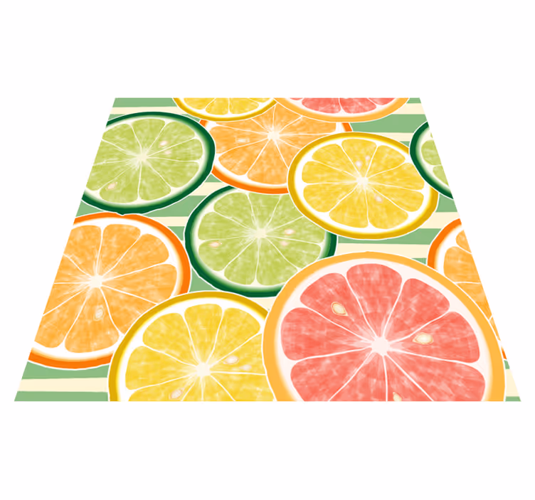 Køkken tæpper med citrus flise stickers - TenStickers