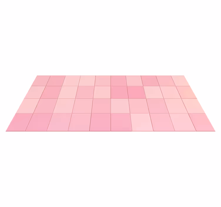 Køkken tæpper i pink firkantede fliser - TenStickers