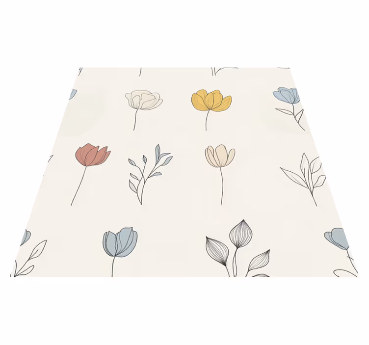 Køkken tæpper med blomsterdesign - TenStickers