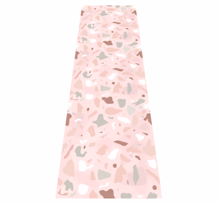 Køkken tæpper i pink nuancer terrazzo mønster - TenStickers