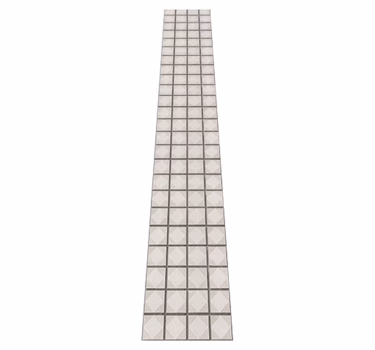 Køkken tæpper i hvid minimalistisk abstrakt form - TenStickers