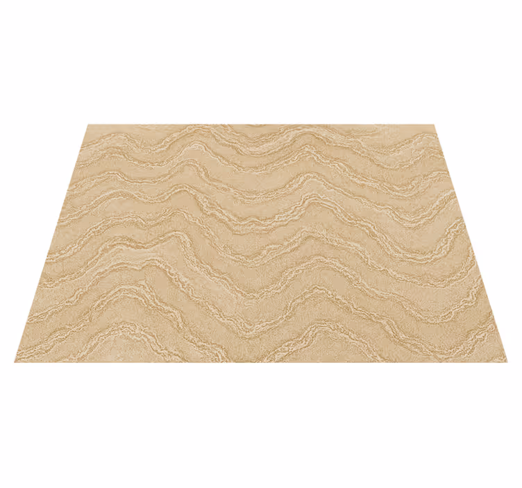 Vinyltæppe til soveværelse i beige og guld marmor effekt - TenStickers