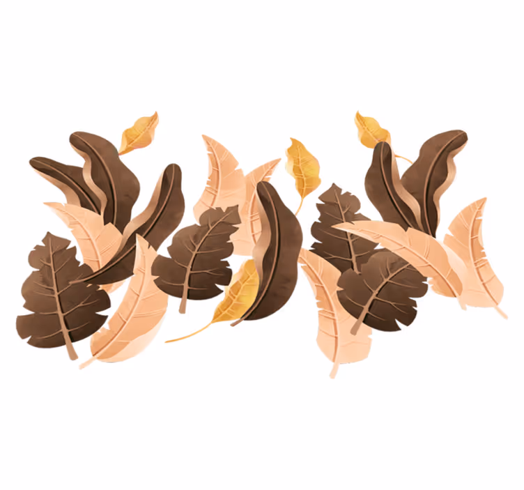 Vinyltæppe til soveværelse savannah beige planter - TenStickers