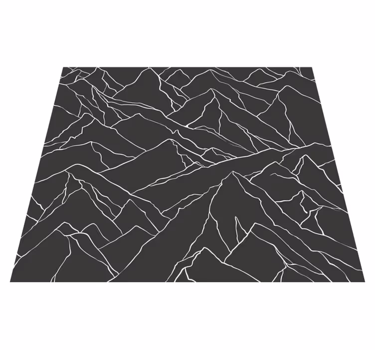 Outline of mountains vinyl tæppe til kontor - TenStickers