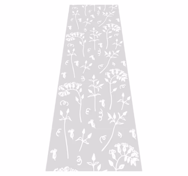 Vinyl tæppe til kontor med blomstertegninger - TenStickers