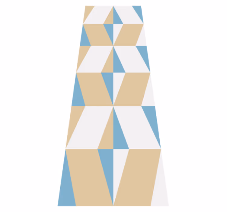 Vinyl tæppe til kontor geometriske minimalistiske former - TenStickers