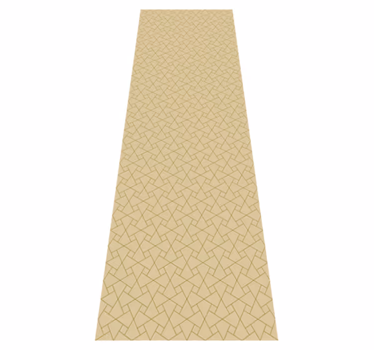 Grafisk grå og beige vinyl tæppe til kontor - TenStickers