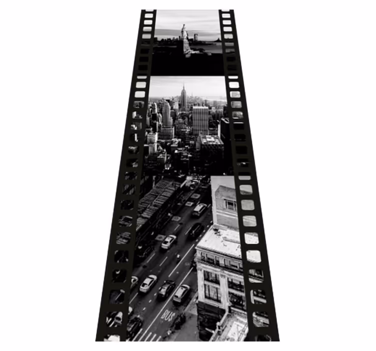Vinyltæppe til soveværelse nyc fototape collage - TenStickers