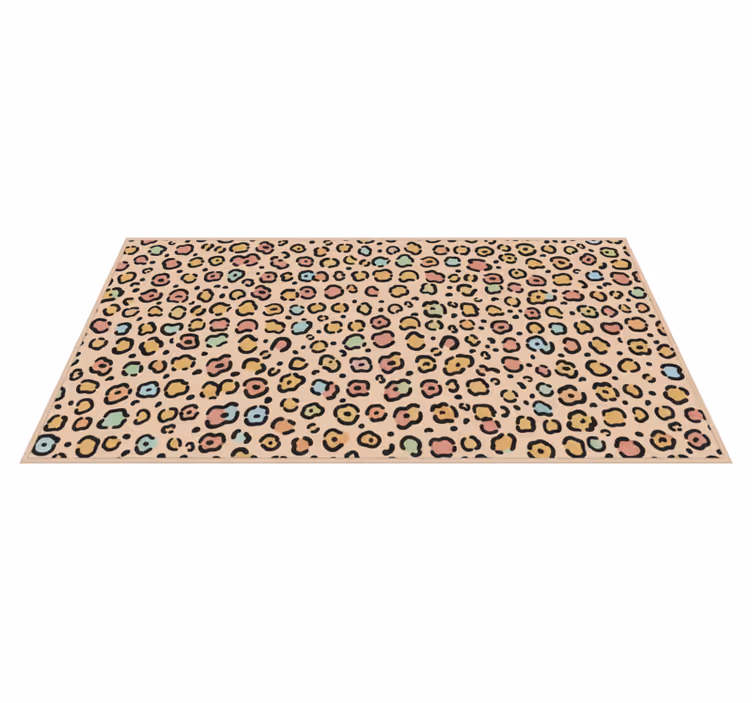 Vinyltæppe til soveværelse leopard pastel farvetryk - TenStickers