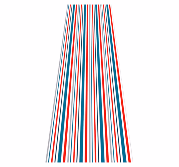 Vinyltæppe til soveværelse marine retro stribet design - TenStickers