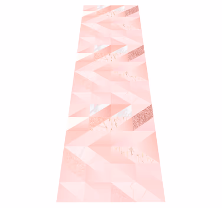 Vinyltæppe til soveværelse i piget pink geometrisk mønster - TenStickers