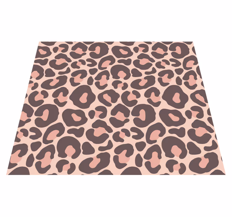Vinyltæppe til soveværelse pink leopard print - TenStickers
