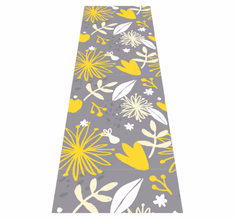 Vinyltæppe til soveværelse pantone vintage blomster - TenStickers