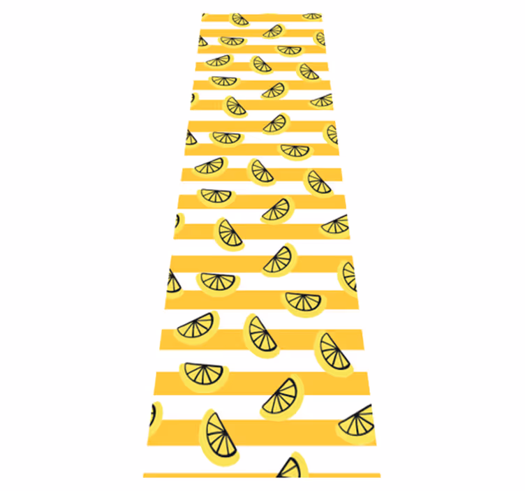 Vinyltæppe til soveværelse med citrussymboler design - TenStickers