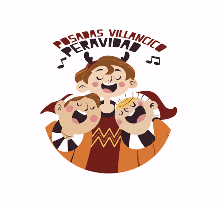 Vinyltæppe til soveværelse posadas villancico navidad - TenStickers