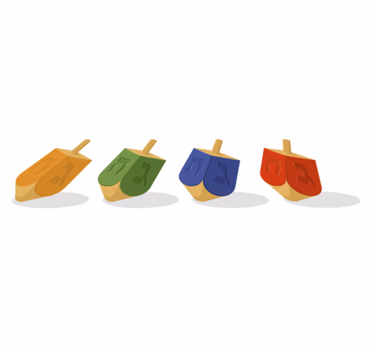 Vinyltæppe til soveværelse dreidel - TenStickers