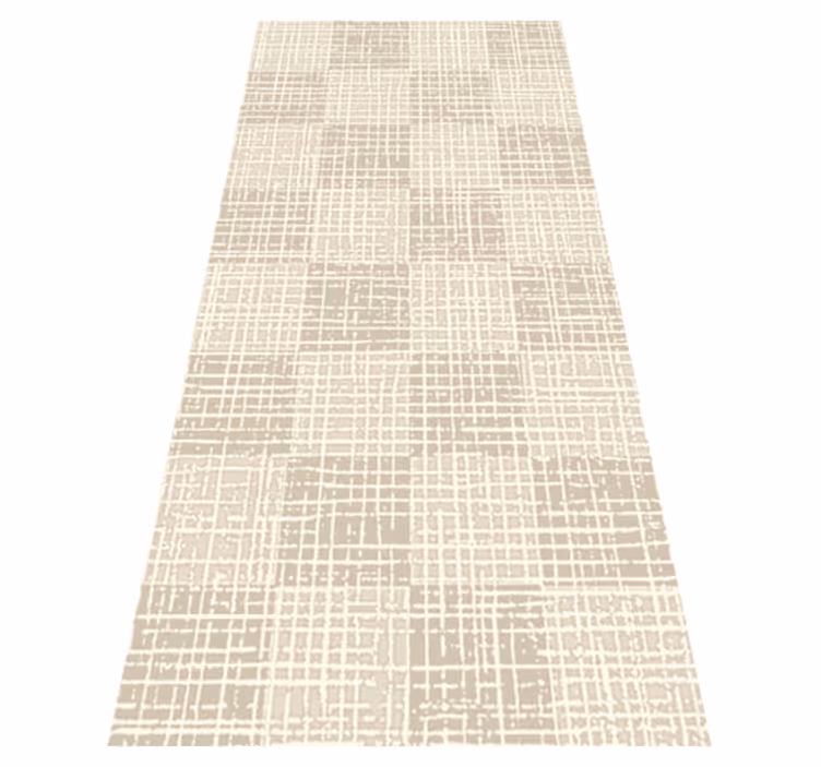Skandinaviske vinyl tæppe beige firkantet mønster - TenStickers