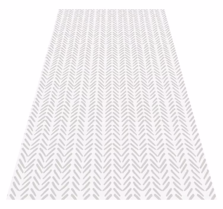 Skandinaviske vinyl tæppe grå abstrakte zigzag linjer - TenStickers