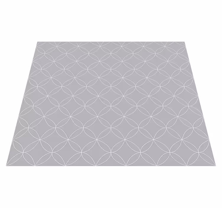 Skandinaviske vinyl tæppe grå geometriske blomster - TenStickers