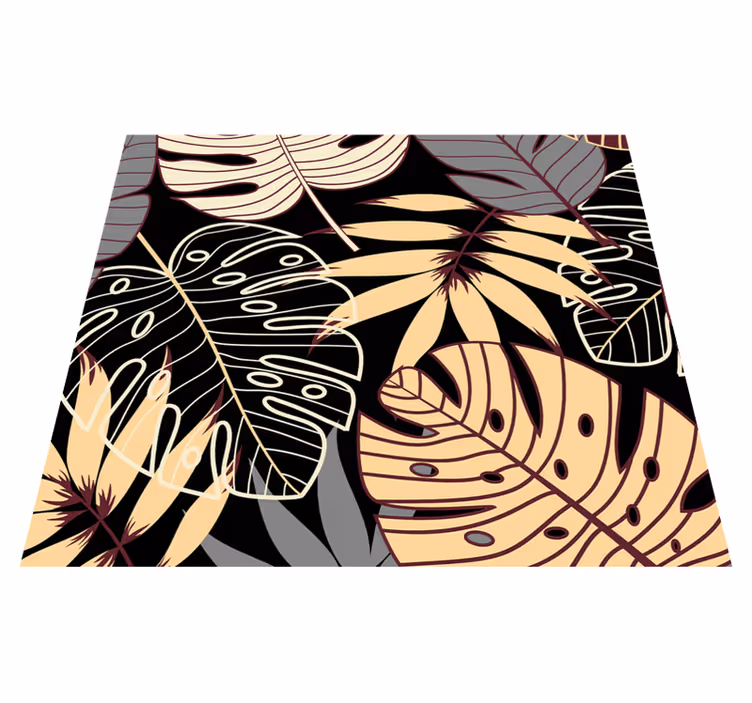 Natur vinyl tæppe vintage tapet tropisk jungle - TenStickers