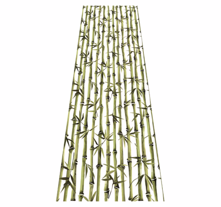 Bamboo mønster grene natur vinyl tæppe - TenStickers