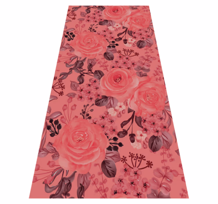 Natur vinyl tæppe harmony blomster - TenStickers