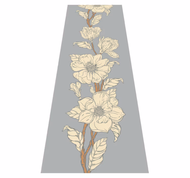 Natur vinyl tæppe i ny nostalgi stil magnolia - TenStickers