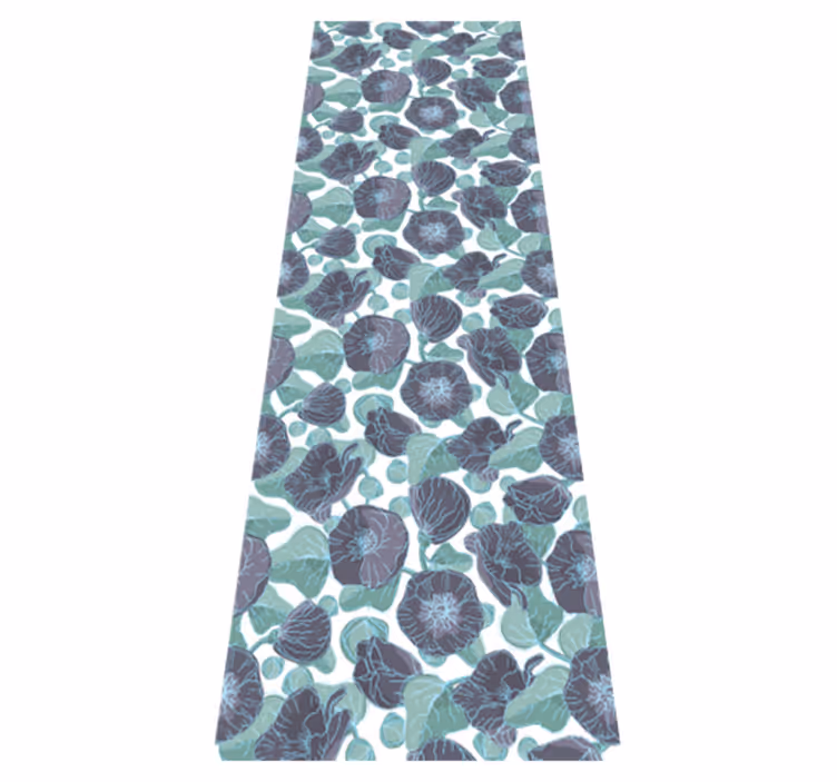 Mallow flowers natur vinyl tæppe - TenStickers