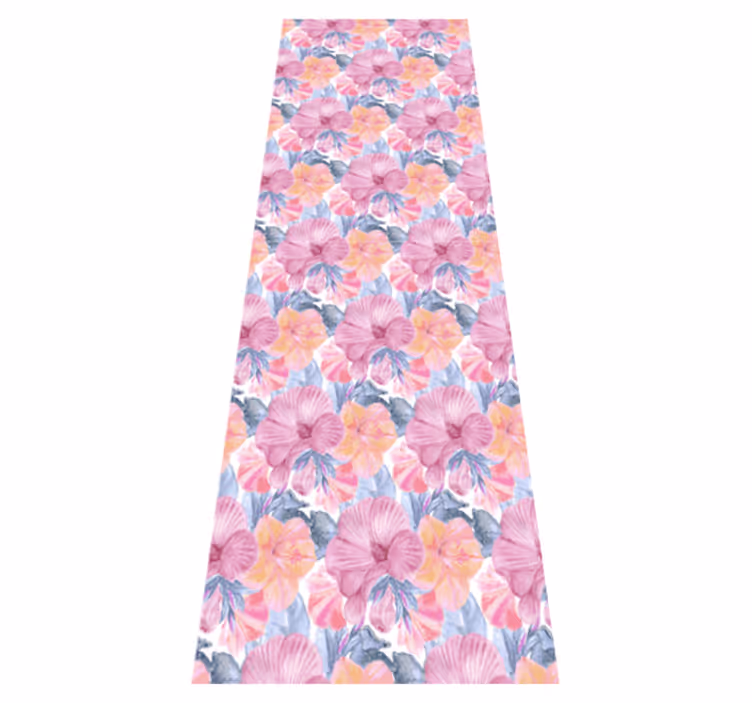 Natur vinyl tæppe watercolour malva - TenStickers