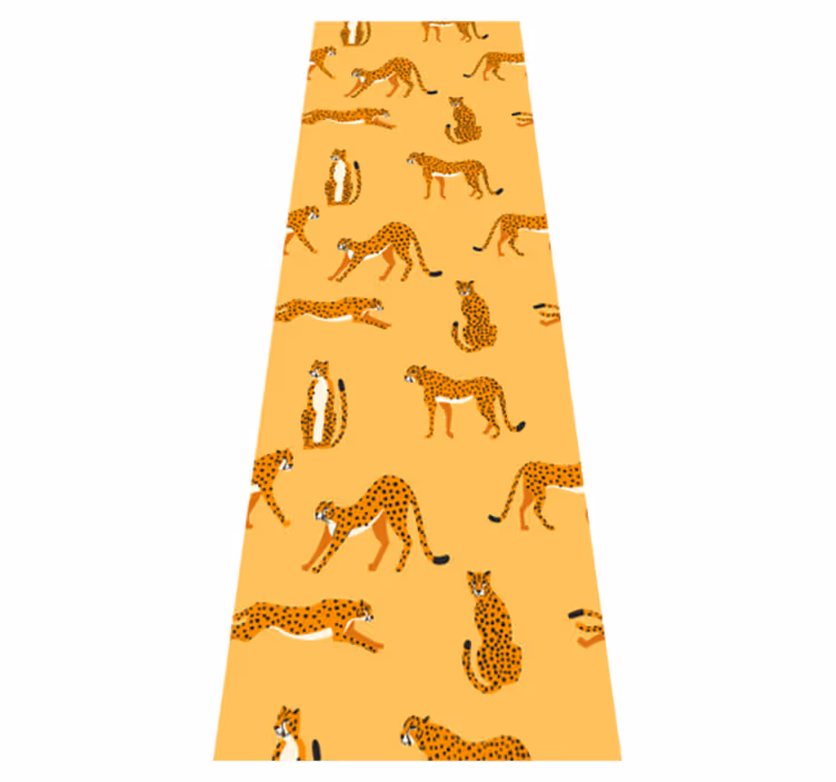 Vinyltæpper med dyr gult leopardmønster - TenStickers