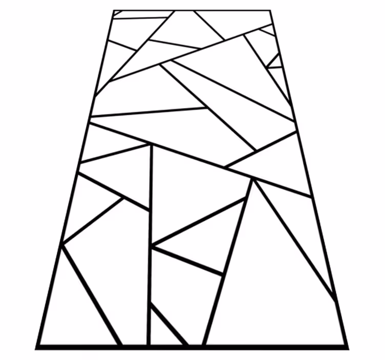 Moderne vinyl tæppe med sorte geometriske linjer - TenStickers