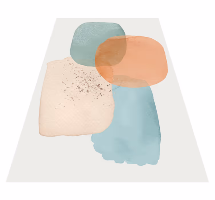 Moderne vinyl tæppe i jordfarver minimalistisk design - TenStickers