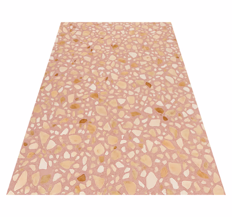 Rose earth terrazzo tekstur vinyl tæppe - TenStickers