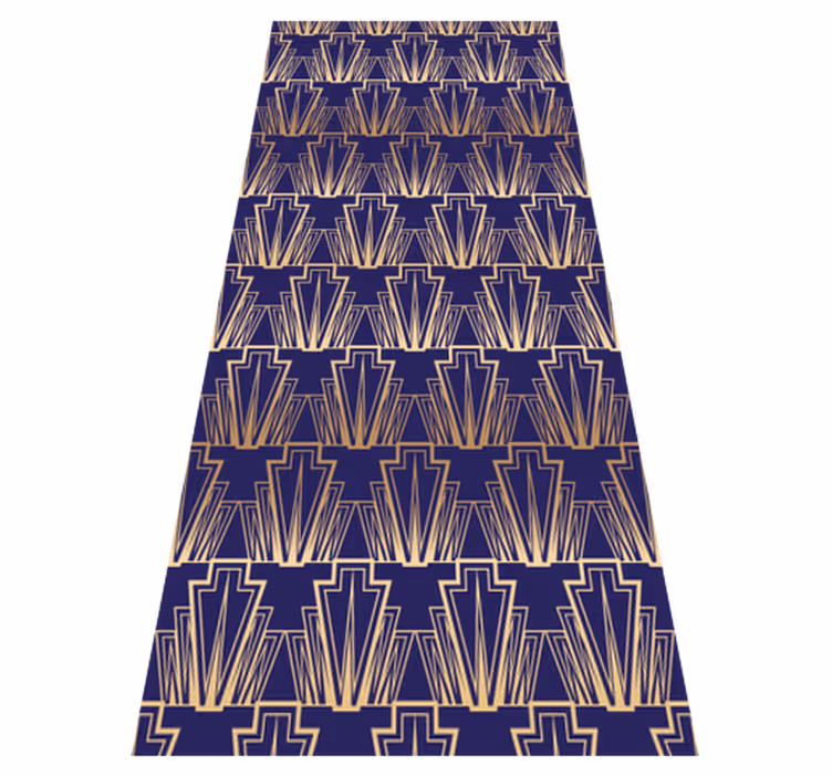 Vintage vinyl tæppe med gradient guld mønster - TenStickers