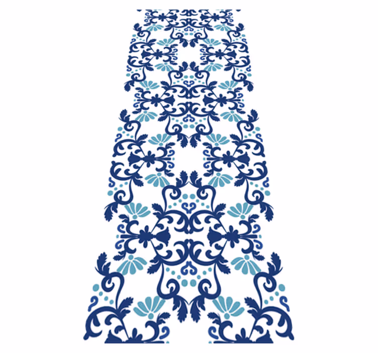 Vintage vinyl tæppe klassisk vintage damask stil - TenStickers