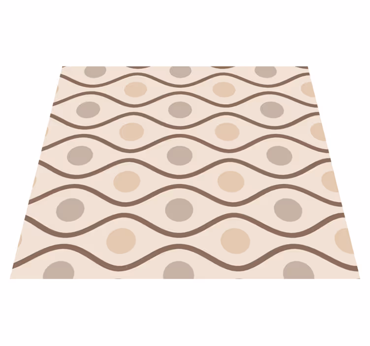Vintage vinyl tæppe beige 70'er stil - TenStickers